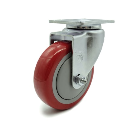 Service Caster Regency 600CSW415 U-Boat Utility Cart Caster Replacement REG-SCC-20S414-PPUB-RED-TP2